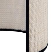 Euluna væglampe jute, hvid/sort, halvrund, højde 24 cm