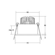 BRUMBERG Tirrel dyb LED indbygningsspot on/off, 830, rund, hvid