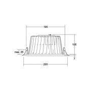 BRUMBERG LED-indbygningsdownlight Lydon Maxi, hvid, DALI, 4.000 K