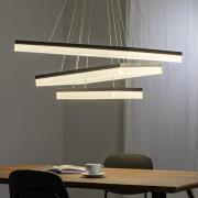 LED-pendellampe Nero, plast, sort, tre pærer, 140 W