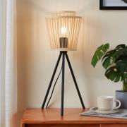 Hykeham bordlampe, højde 57 cm, natur/sort, bambus