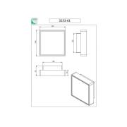 Oban væglampe, 24 cm x 24 cm, 1 x E27, hvid, IP65