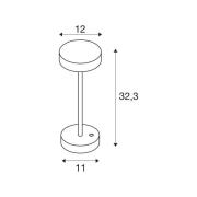 SLV LED genopladelig lampe Vinolina, rust, CCT, aluminium, højde 32,3 ...