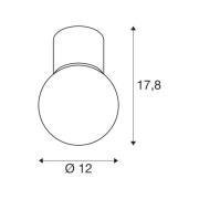 SLV Varyt loftlampe til badeværelset, hvid, aluminium, Ø 12 cm