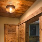 SLV loftlampe Pantilo Rope 27 brun/amber/guld glas Ø 27cm