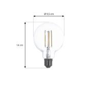 LUUMR Smart LED-pære E27 G95 7W klar ZigBee Hue Tuya