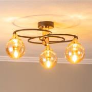 Loftlampe AR-1661 sort/kobber, 3 lyskilder