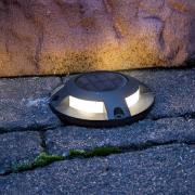 Prios LED solcelle-gulvspot Selius, mørkegrå, IP67