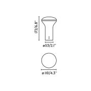 Buddy LED-bordlampe, hvid/blå, polycarbonat, Ø 11 cm