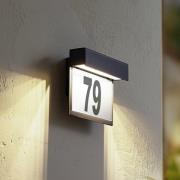Lindby LED-husnummerlampe Antal, antracit, aluminium
