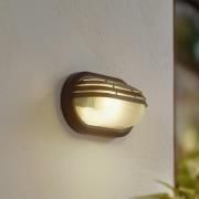 Lindby udendørs væglampe Adita, sort, ABS, højde 16,3 cm