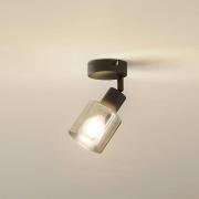 Lindby loftlampe Netty, 1 lyskilde, grå, glas