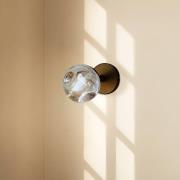 Lindby væglampe Valentina, grå/sort, glas, Ø 10 cm