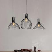 Hængelampe Fellini MR-768, sort, jern, 3 lyskilder lineær