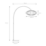 Corina buelampe, sort, E27, 192 cm, plast