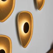 LOOM DESIGN LED-væglampe Cozy, gul, filt, 40 x 31 cm