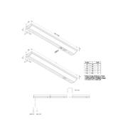 ModuLite F LED-underskabsbelysning, sort, 120 cm, 4.000 K aluminium