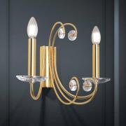 Ariane væglampe, guldfarvet, bredde 37,5 cm, krystal