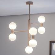 Flare 7 loftlampe, beige, 7 lyskilder, glas, metal