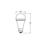 OSRAM LED-pære E27 8W mat 4000K genopladeligt batteri nødlys