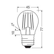 OSRAM LED-filamentpære drop E27 1,2W filament 4000K 255lm