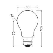 OSRAM LED-pære mat E27 3,8W 2700K 806lm dæmpbar