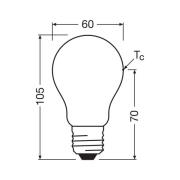 OSRAM LED-pære E27 2,2W mat 4.000K 470lm 2 stk