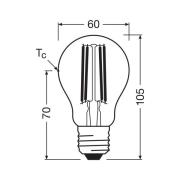 OSRAM LED-filamentpære E27 2,2W 4000K dæmpbar