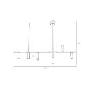 Hængelampe Trevo 6 All Black, metal, sort, GU10