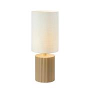 Can bordlampe, hvid/beige, højde 57 cm, keramik, tekstil