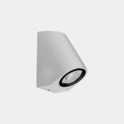 LEDS-C4 Eko skrå udendørs væglampe, hvid, bredde 7 cm, aluminium
