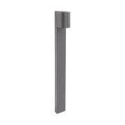 LEDS-C4 Eko Standard LED-vejlampe, grå, højde 80 cm, aluminium