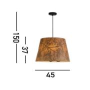Isla hængelampe, Ø 45 cm, brun, beige, bambus, stål
