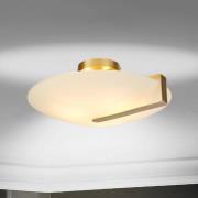 Sundial loftlampe, guld/opalhvid, stål, glas, E27