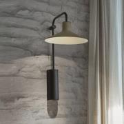 Bover LED-væglampe Platet A/02, sort/olivengrå