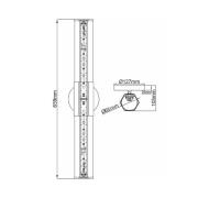 LED-væglampe til badeværelset Facet Dual, krom, 2 lyskilder, bredde 66...