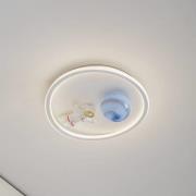 Lindby LED-loftlampe Kosmo, 40 cm, hvid, metal, jord