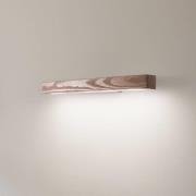 LED-væglampe i træ Teo, valnød, 46 cm, 3000 K