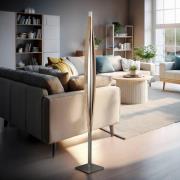 Quitani LED-gulvlampe Kiera, eg/mat nikkel