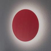 Orios Plus LED-væglampe, rød, Ø 30 cm, stål