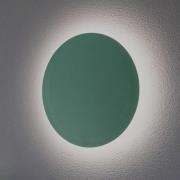 Orios Plus LED-væglampe, grøn, Ø 30 cm, stål