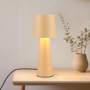 Nubian bordlampe, beige, højde 40 cm, metal, E27