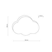 Cloud loftlampe, beige, 63 cm lang, tekstil, sky, E27