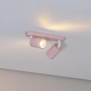 Loftspot Livia, lyserød, 35 cm, 2 lyskilder, metal, GU10