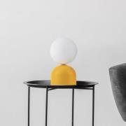 Bordlampe Miki, gul, højde 21 cm, metal/glas, G9