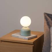 Bordlampe Miki, mintgrøn, højde 21 cm, metal/glas, G9