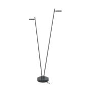 LED-gulvlampe Round Move, 2 lyskilder sort 142 cm CCT dæmpbar