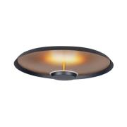 LED-loftlampe Oro, Ø 45 cm, sort/guld, metal, dæmpbar