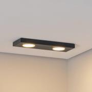Loftlampe Hero, 12 x 35 cm, 2 lyskilder, sort, metal, GX53