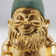 KARE dekorationsfigur dværg Siddende, grøn/guldfarvet, polyresin